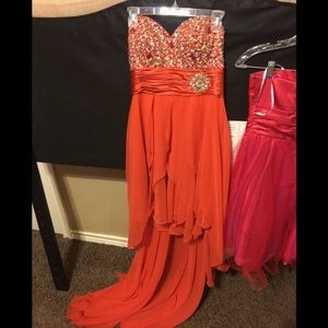 Orange high-low dress!